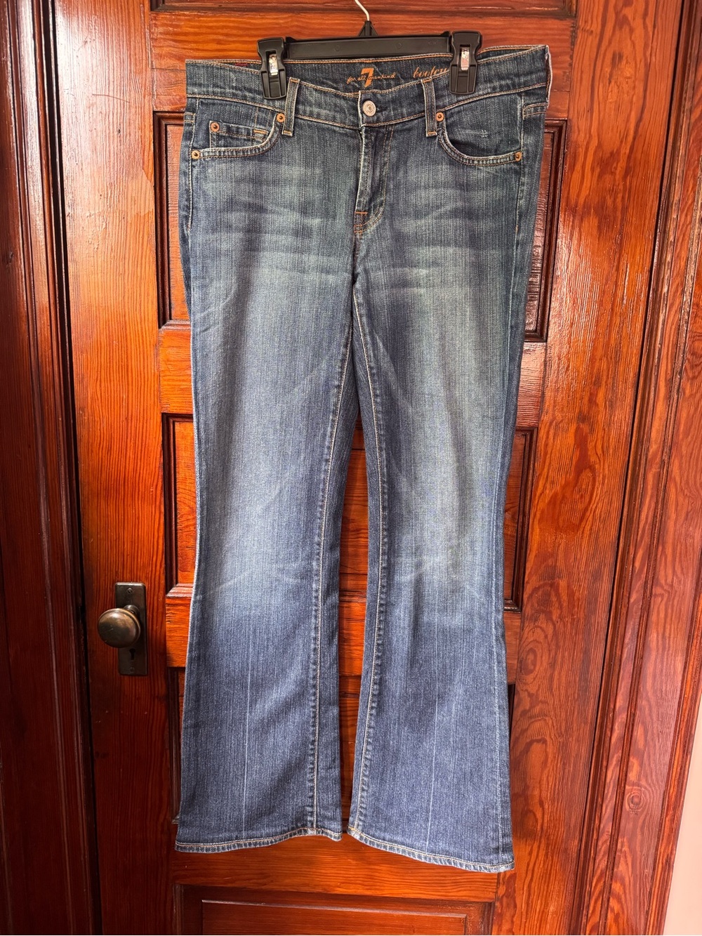 7 For All Mankind Medium Blue Flared Jeans Bootcut Y2K premium denim